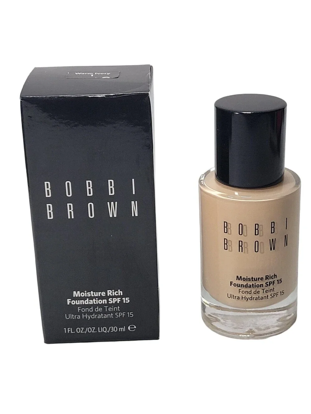 Bobbi Brown Skin Foundation SPF15 Shade W-026 WARM IVORY 1oz / 30ml New In Box